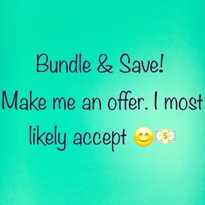 All items in my closet are available to bundle.